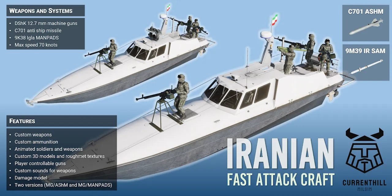 CH Military Asset Pack Iran — IRGCN fast attack craft